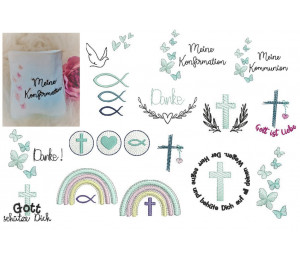 Stickserie ITH - Lichtbeutel mini christiliche Motive